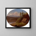Cabane al bordo del fiume - Scuola Americana — quadro incorniciato alla parete