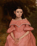 Fille aux boucles en robe rose - École Américaine — vista dell’opera