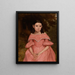 Fille aux boucles en robe rose - École Américaine — quadro incorniciato alla parete
