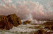 Paesaggio marino con onde in frantumi - Scuola Americana — vista dell’opera