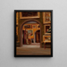 Interno dello studio, forse il Boston Athenaeum - Scuola Americana — quadro incorniciato alla parete