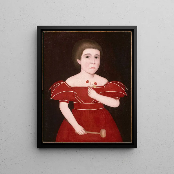 Ragazzo in rosso - Ammi Phillips — quadro incorniciato alla parete