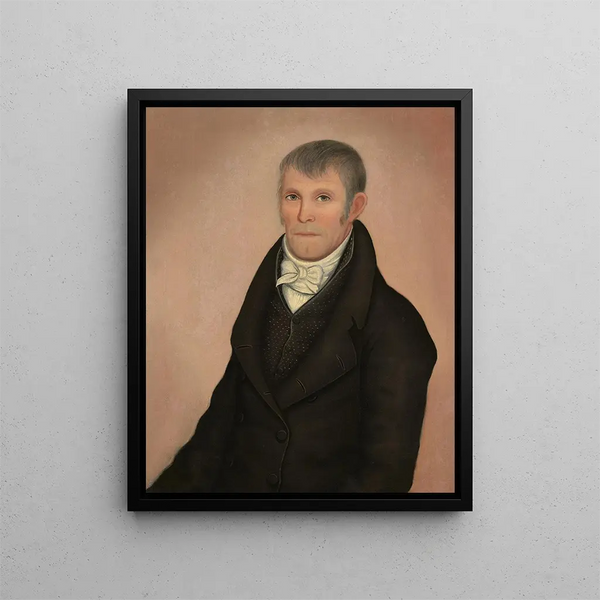 Ritratto di un gentiluomo - Ammi Phillips — quadro incorniciato alla parete