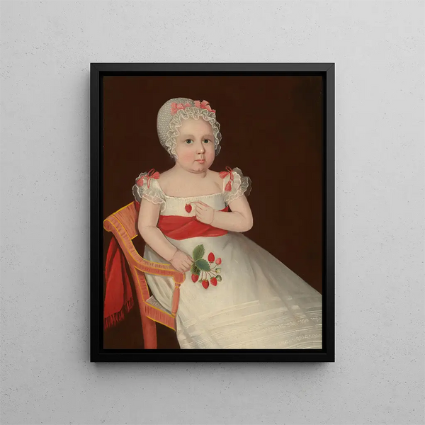 La fille alle fragole - Ammi Phillips — quadro incorniciato alla parete