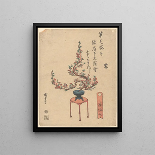 And Hiroshige - Cherry Flowers in Blue Pot on Stand.webp