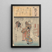 Addio Donna alla porta uomo in partenza - Andō Hiroshige — quadro incorniciato alla parete
