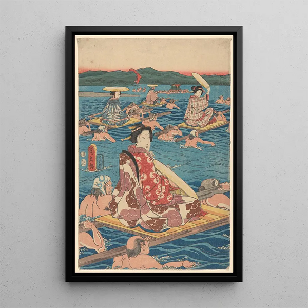 Riproduzione del dipinto Traversée di un Grande Fiume - Andō Hiroshige