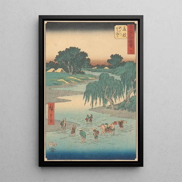 Fujieda - Andō Hiroshige — quadro incorniciato alla parete