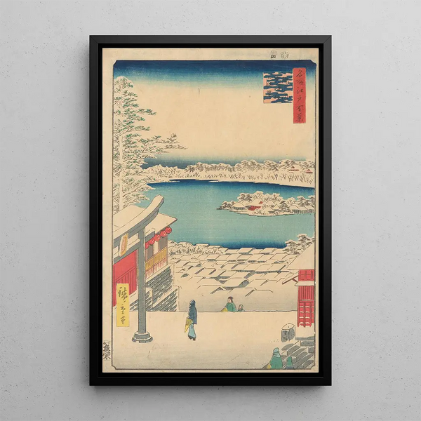 Isola nella Neve - Andō Hiroshige — quadro incorniciato alla parete