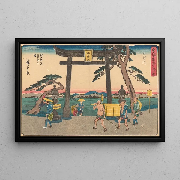 Kakegawa - Andō Hiroshige — quadro incorniciato alla parete