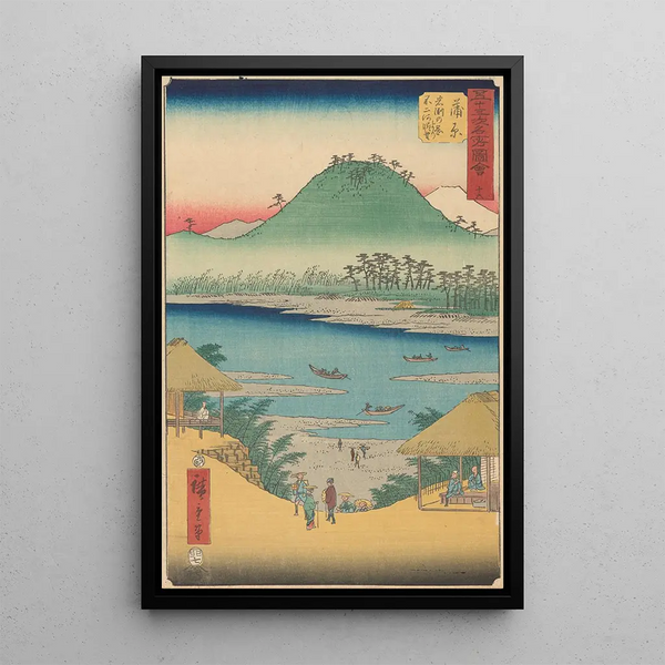 Kanbara - Andō Hiroshige — quadro incorniciato alla parete