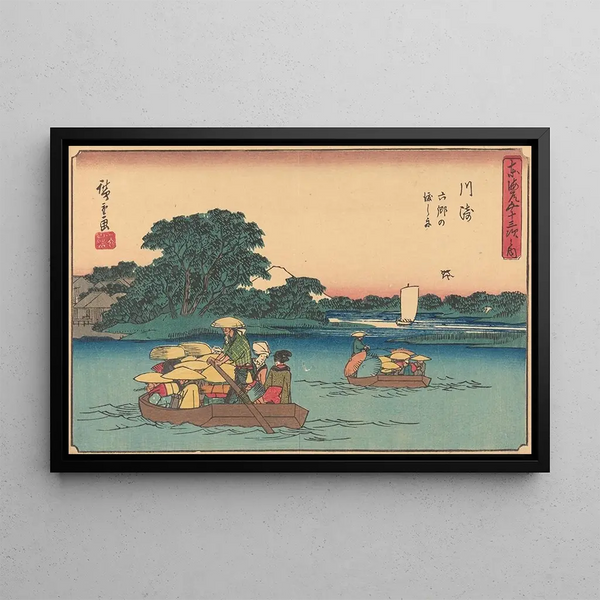 Kawasaki - Andō Hiroshige — quadro incorniciato alla parete