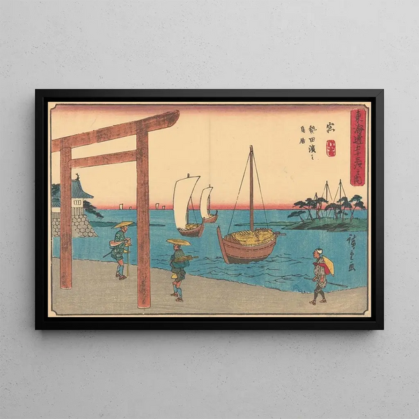 Miya - Andō Hiroshige — quadro incorniciato alla parete