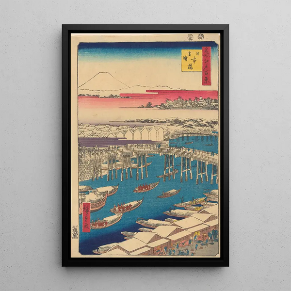 Nihonbashi Temps Clair après la Neige Nihonbashi Yukibare - Andō Hiroshige — quadro incorniciato alla parete