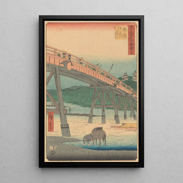Okazaki - Andō Hiroshige — quadro incorniciato alla parete