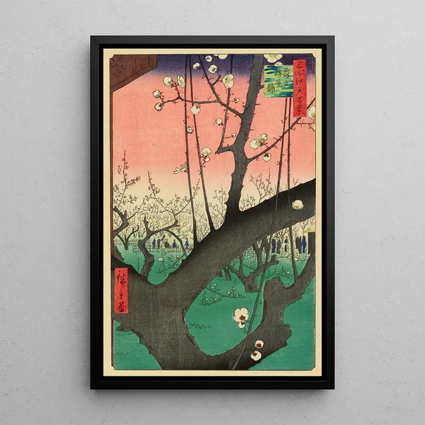 Giardino dei Pruni Kameido - Andō Hiroshige — quadro incorniciato alla parete