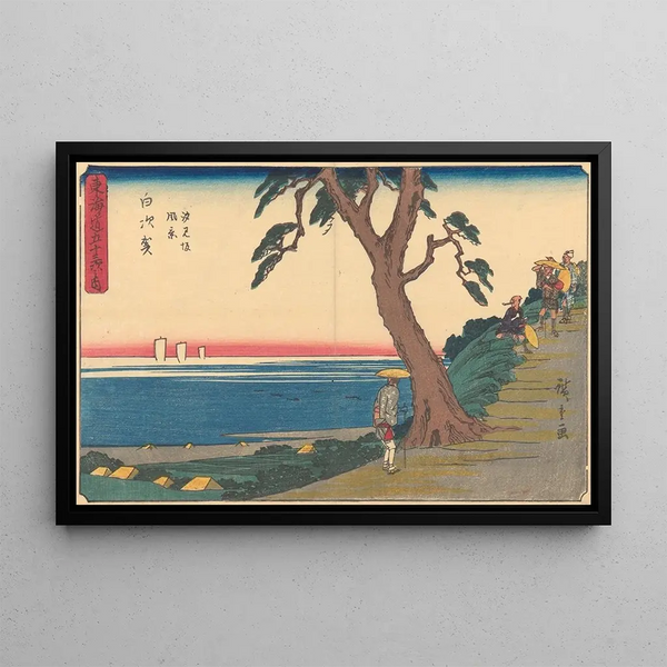 Shirasuka - Andō Hiroshige — quadro incorniciato alla parete