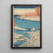 Riproduzione del dipinto Scène di neve sulla riva del fiume Islet - Andō Hiroshige