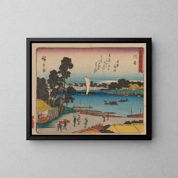 Tokaido, cinquanta-tre stazioni - Andō Hiroshige — quadro incorniciato alla parete