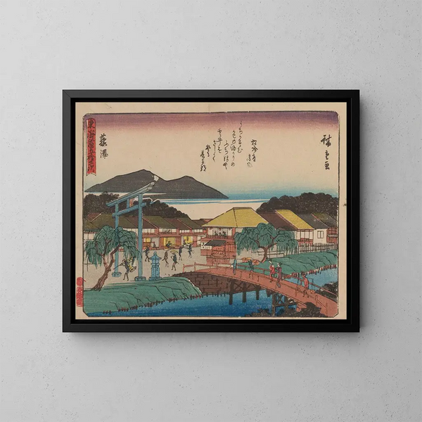 Tokaido, cinquanta-tre stazioni - Andō Hiroshige — quadro incorniciato alla parete