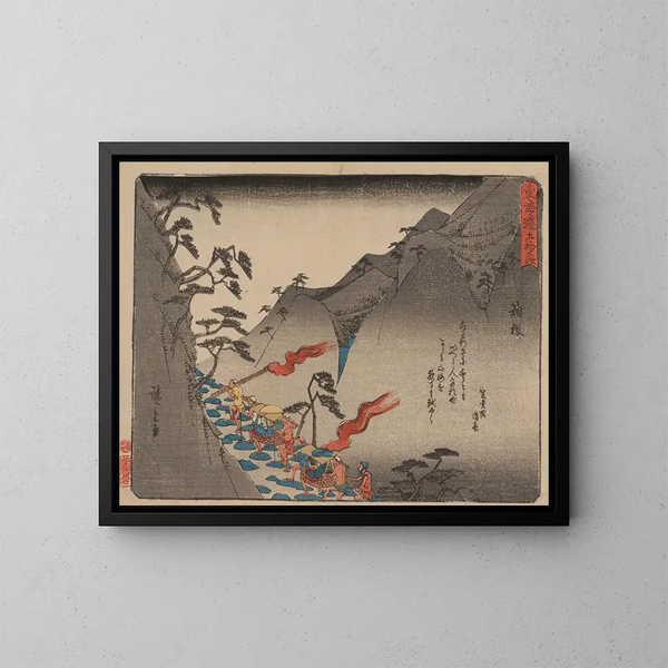 Tokaido gojusantsugi, piastra 11 - Andō Hiroshige — quadro incorniciato alla parete