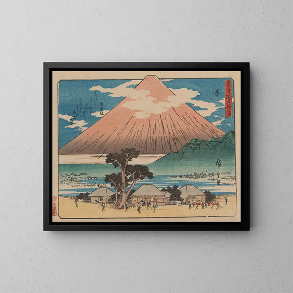 Tokaido gojusantsugi, piastra 14 - Andō Hiroshige — quadro incorniciato alla parete