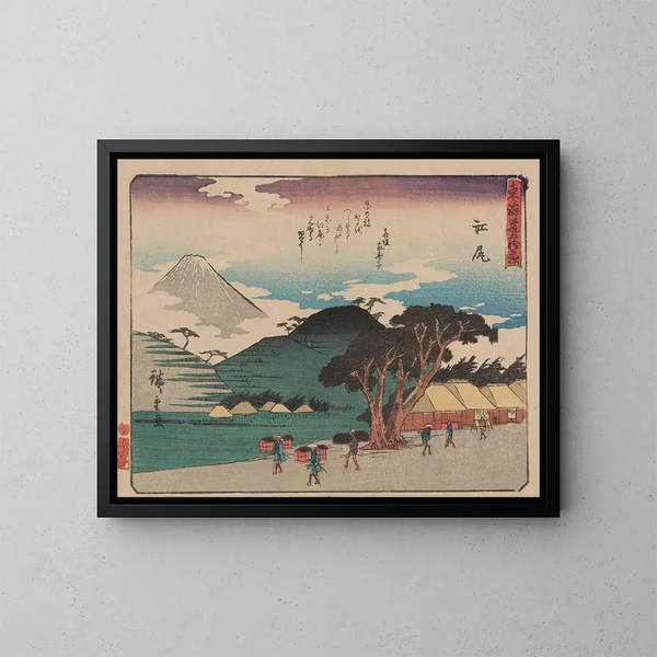 Tokaido gojusantsugi, piastra 19 - Andō Hiroshige — quadro incorniciato alla parete