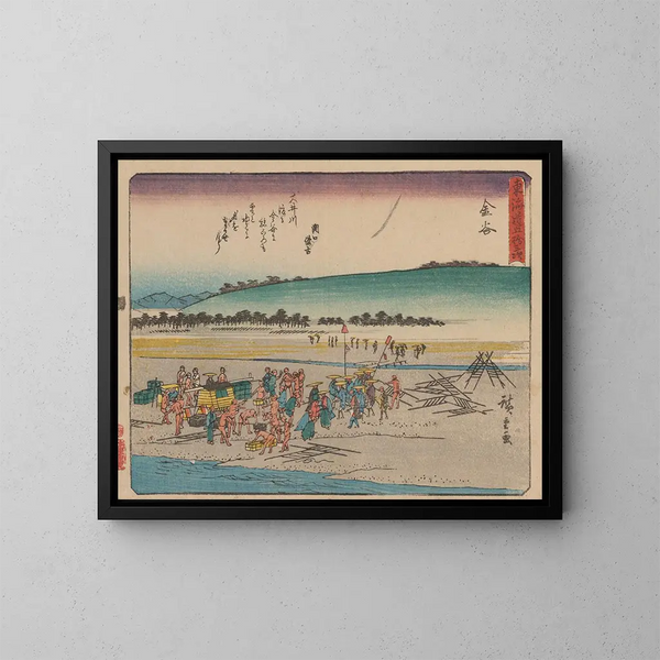 Tokaido gojusantsugi, piastra 25 - Andō Hiroshige — quadro incorniciato alla parete