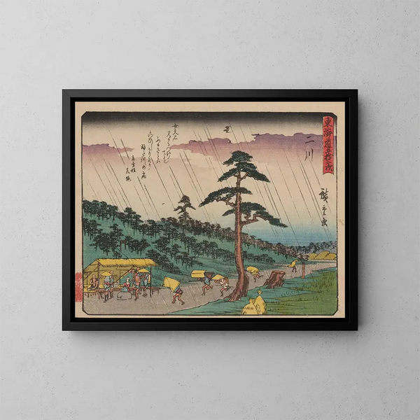 Tokaido gojusantsugi, planche 34 - Andō Hiroshige — quadro incorniciato alla parete
