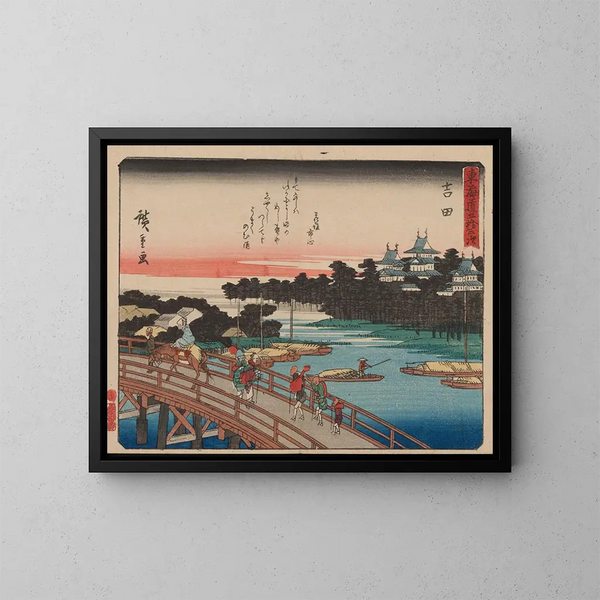 Tokaido gojusantsugi, piastra 35 - Andō Hiroshige — quadro incorniciato alla parete