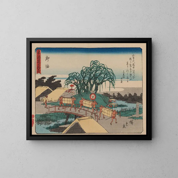 Tokaido, cinquantatre stazioni, tavola 36 - Andō Hiroshige — quadro incorniciato alla parete