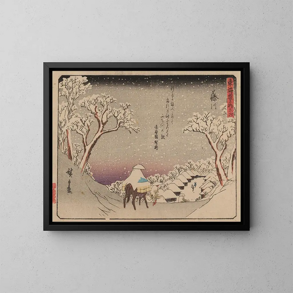 Tokaido gojusantsugi, piastra 38 - Andō Hiroshige — quadro incorniciato alla parete