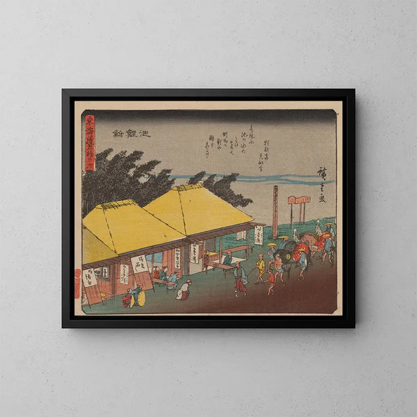 Tokaido gojusantsugi, piastra 40 - Andō Hiroshige — quadro incorniciato alla parete