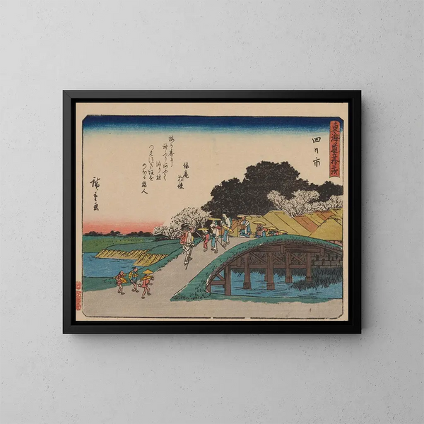 Tokaido gojusantsugi, planche 44 - Andō Hiroshige — quadro incorniciato alla parete