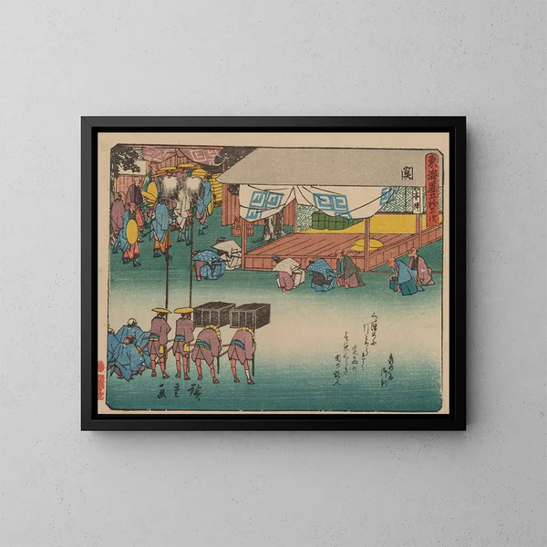 Tokaido gojusantsugi, piastra 48 - Andō Hiroshige — quadro incorniciato alla parete