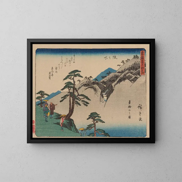 Tokaido gojusantsugi, piastra 49 - Andō Hiroshige — quadro incorniciato alla parete