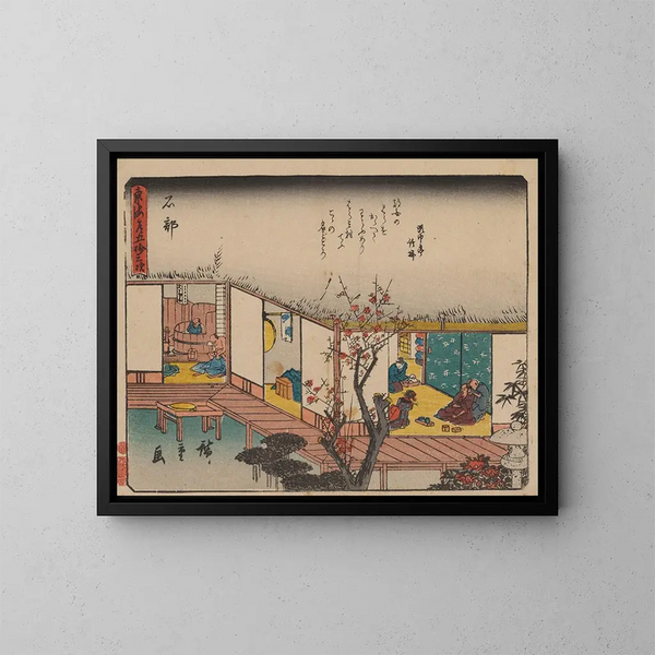 Tokaido gojusantsugi, piastra 52 - Andō Hiroshige — quadro incorniciato alla parete
