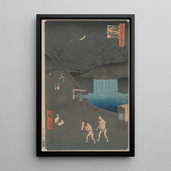 Riproduzione del dipinto Collina Aoi all'esterno della porta del Tigre Toranomon Aoizaka - Andō Hiroshige