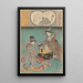 Due donne che giocano a un gioco - Andō Hiroshige — quadro incorniciato alla parete