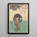 Donna con una teiera - Andō Hiroshige — quadro incorniciato alla parete