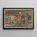Yoshiwara Cinq Ronin Sei Donne - Andō Hiroshige — quadro incorniciato alla parete