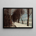 Paesaggio invernale con passeggiatori - Anders Andersen-Lundby — quadro incorniciato alla parete