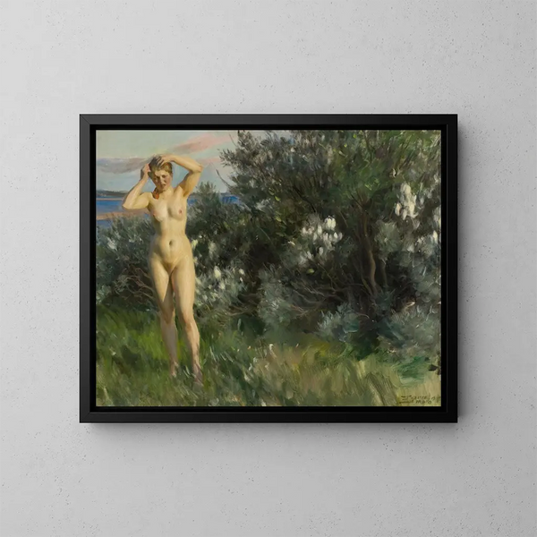 Al bordo del lago Siljan - Anders Zorn — quadro incorniciato alla parete
