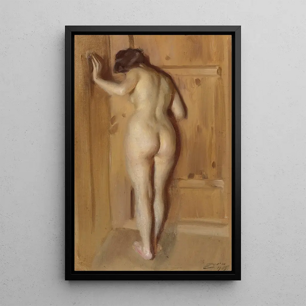 La porta della camera - Anders Zorn — quadro incorniciato alla parete
