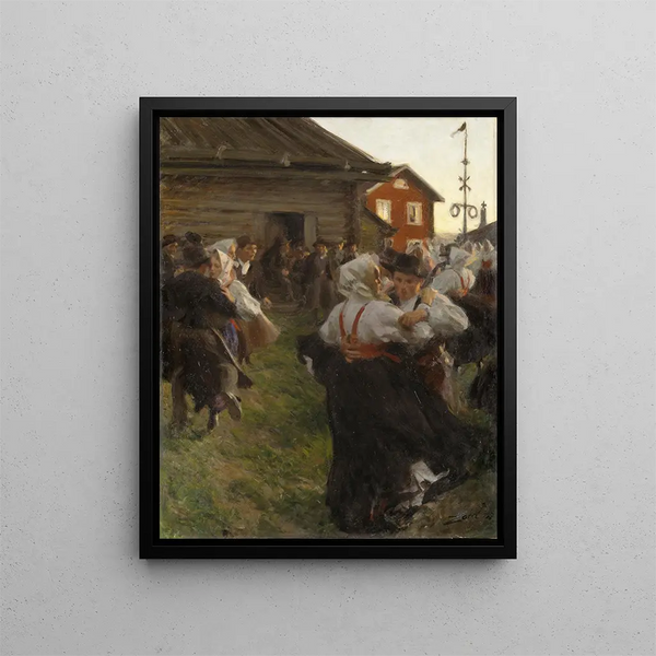 Danza del solstizio d'estate - Anders Zorn — quadro incorniciato alla parete