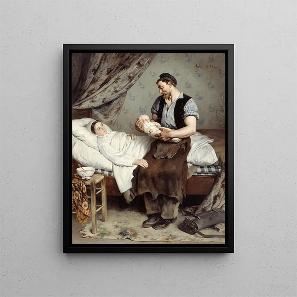 Il neonato - André Gill — quadro incorniciato alla parete