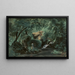Interno di foresta con un pittore Civita Castellana - André Giroux — quadro incorniciato alla parete