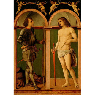 Andrea Solario - Saint George and Saint Sebastian.webp