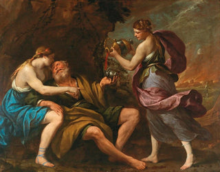 Lot et ses filles - Andrea Vaccaro — vista dell’opera