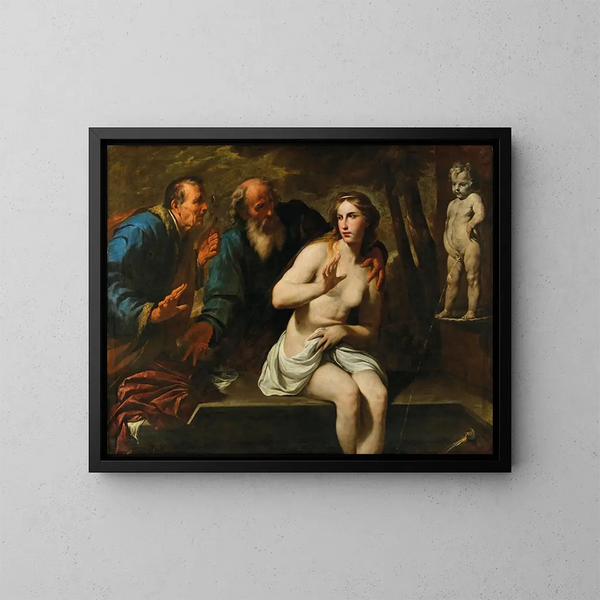 Susanne et les vieillards - Andrea Vaccaro — quadro incorniciato alla parete
